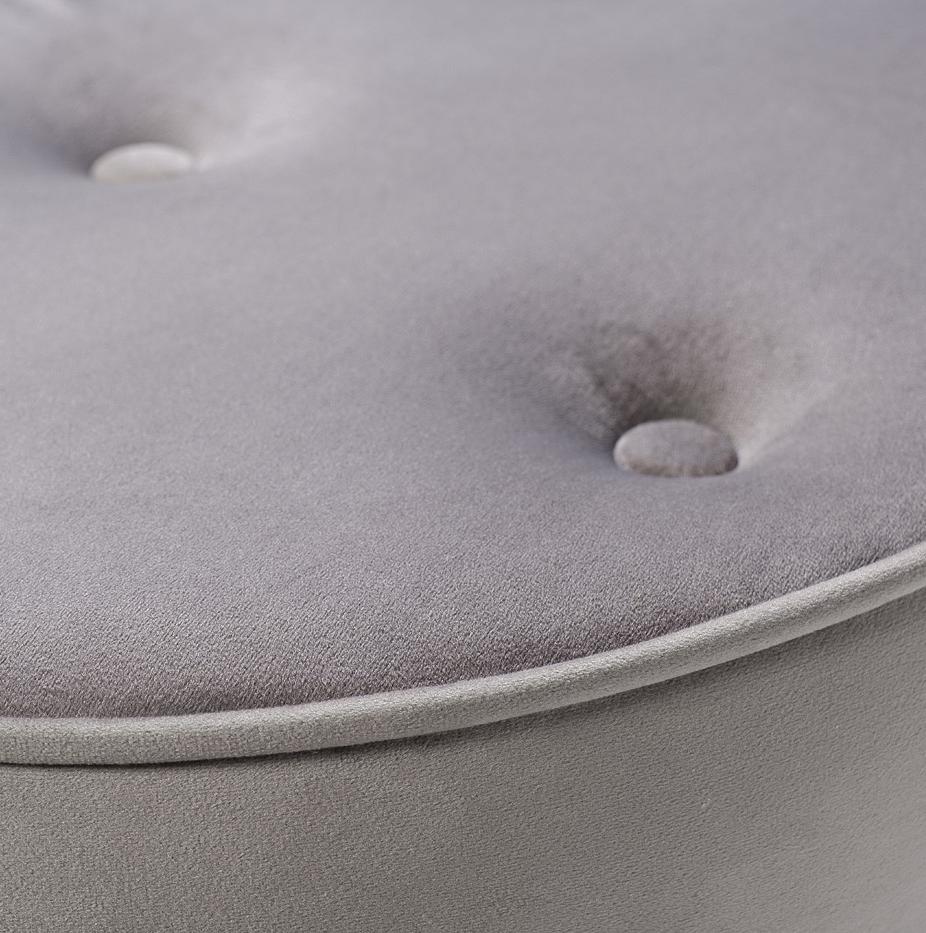 ПУФ ВЕЛЮРОВЫЙ СЕРЫЙ/ХРОМ 47ED-003BAN-SER Гарда Декор