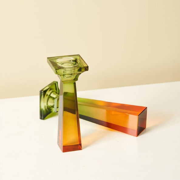 Подсвечники цветное стекло