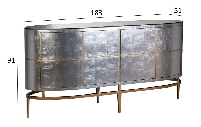 Комод "Futuro" серебристый ART-2705-S