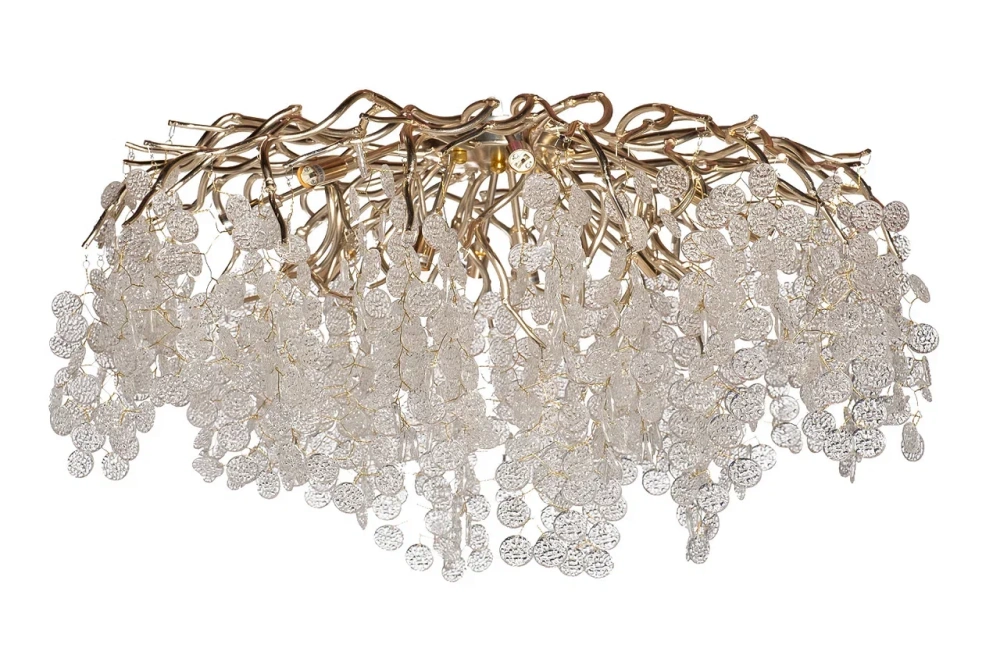 Люстра Tenera круглая шампань d100*h40см