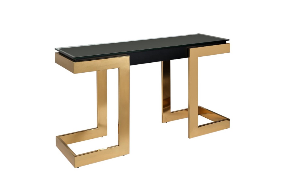 Консоль Marbella черн/золото 130*37*76,5см